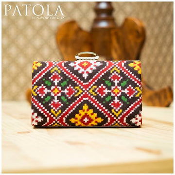 Double Ikkat Patola Clutch Chanda