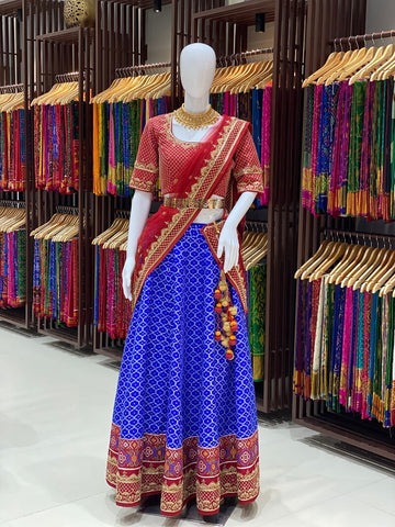 Double Ikat Patola Lehenga Chanda