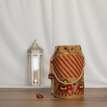 Moti Beaded Batwa Elephant Laheriya
