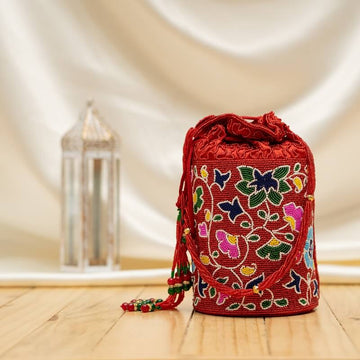 Moti Patola Beaded Batwa Potali Jaal
