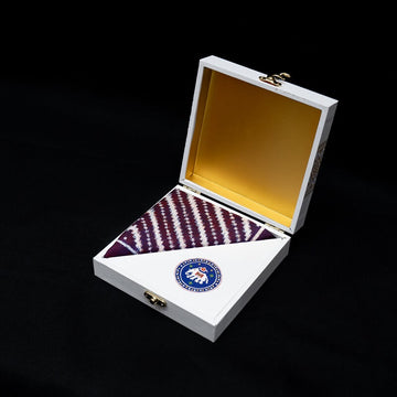 Double Ikat Pocket Square Laheriya