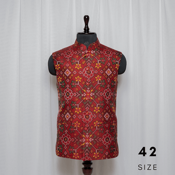 Nehru Jacket Single Ikat Patola Memorable 237