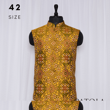Nehru Jacket Single Ikat Patola