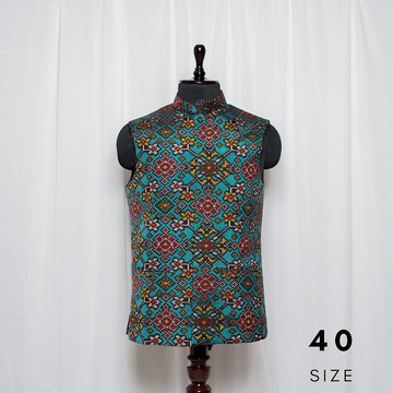 Nehru Jacket Single Ikat Patola Memorable 234