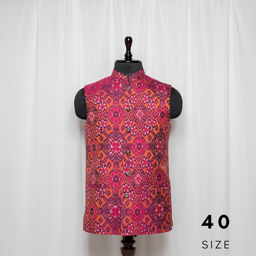Nehru Jacket Single Ikat Patola Memorable 233