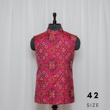 Nehru Jacket Single Ikat Patola Memorable 238