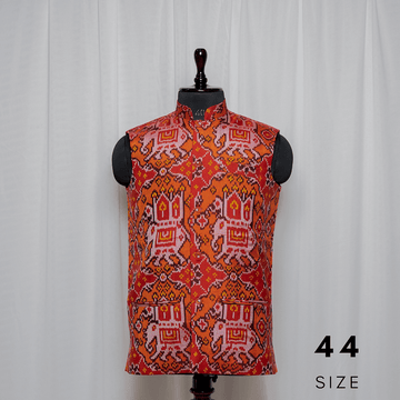 Nehru Jacket Single Ikat Patola Memorable 251