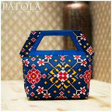 Double Ikkat Patola Nau Ratan Handbag