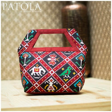 Double Ikkat Patola Motif Handbag