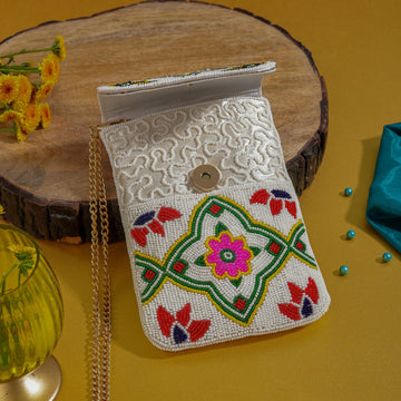 Mobile Cover Pearl Beaded Patola