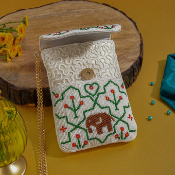 Mobile Cover Pearl Beaded Patola