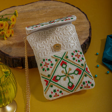 Mobile Cover Pearl Beaded Patola
