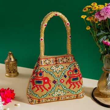 Moti Patola Beaded Batva Handbag