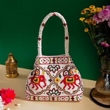 Moti Patola Beaded Batva Handbag