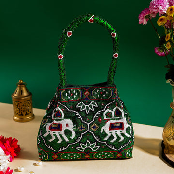 Moti Patola Beaded Batva Handbag