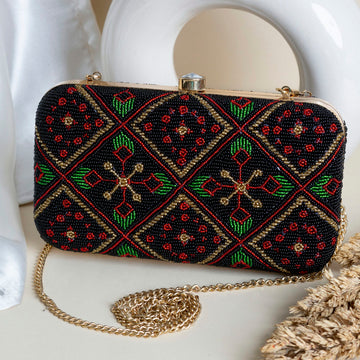 Patola Beaded Clutch