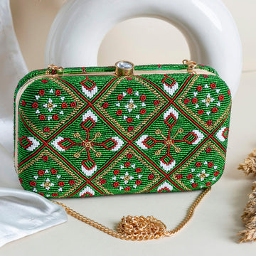 Patola Beaded Clutch