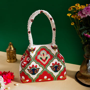 Moti Patola Beaded Batva Handbag