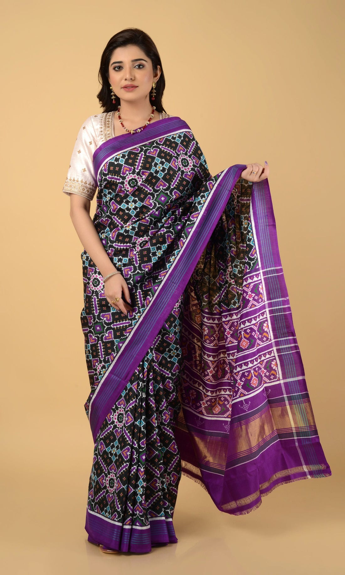 Double Ikat Patola Saree Manekchowk