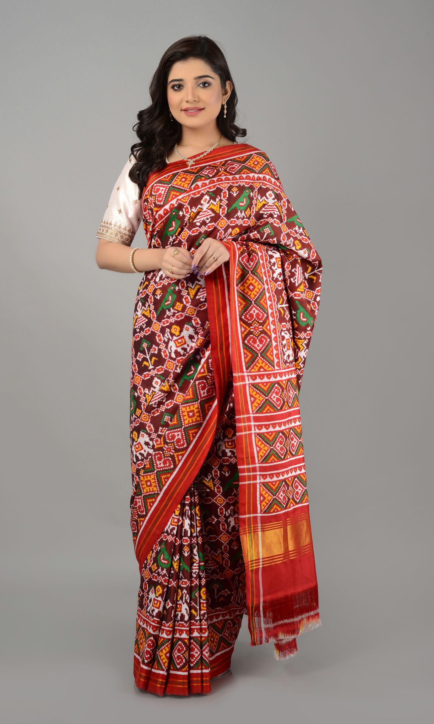 Double Ikat Patola Saree Nari kunj
