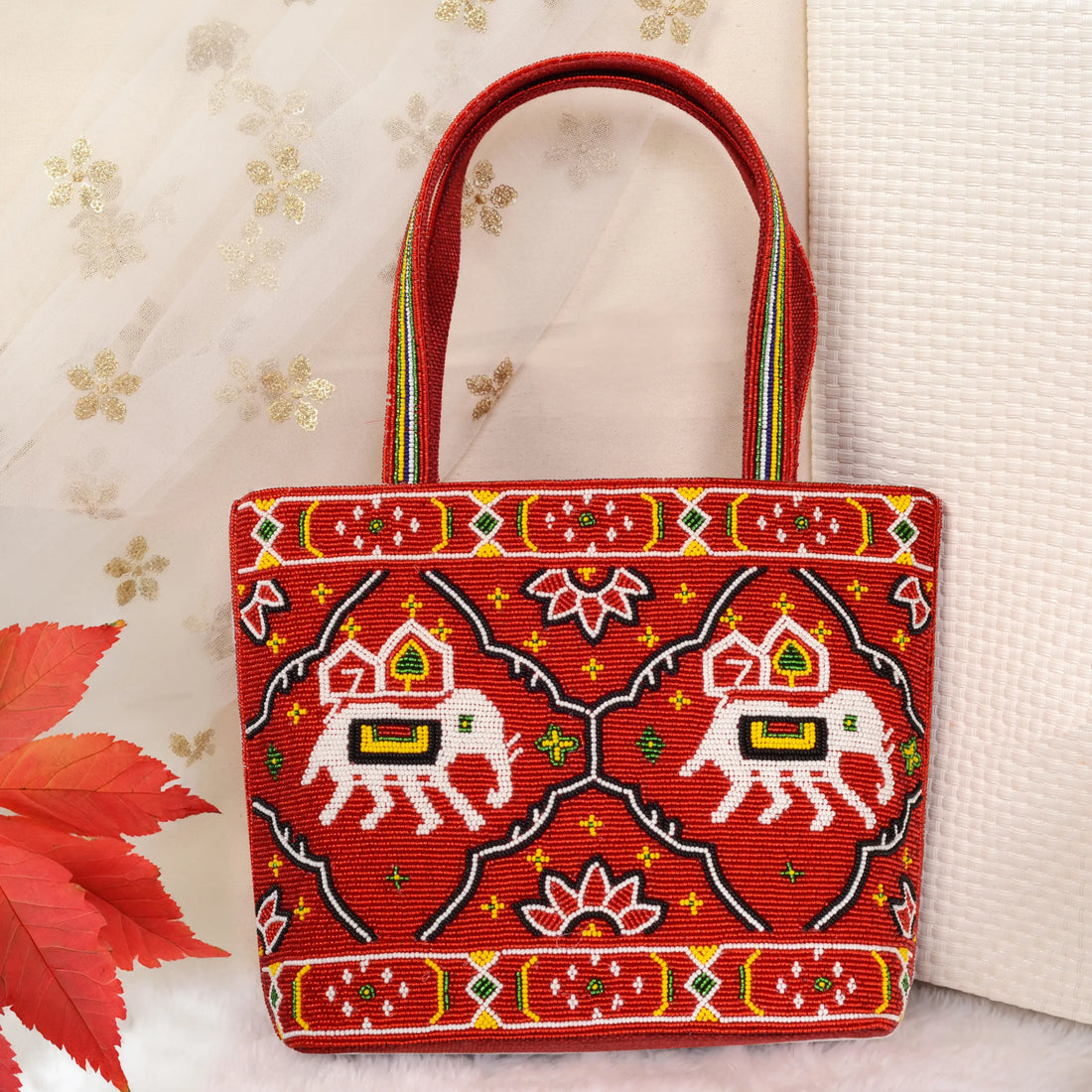 Patola Beaded Handbag