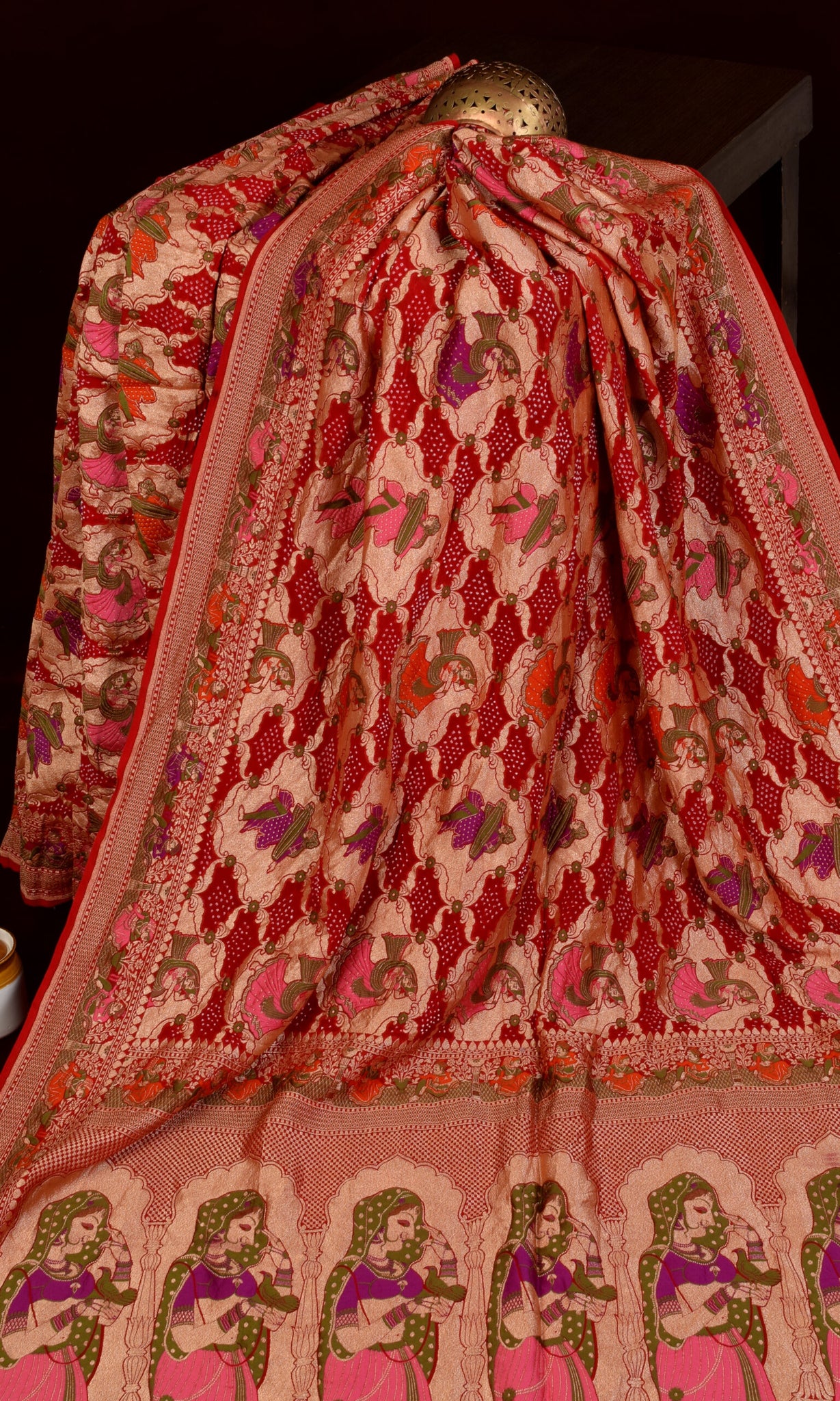 Banarasi Patola Weave Bandhani Saree