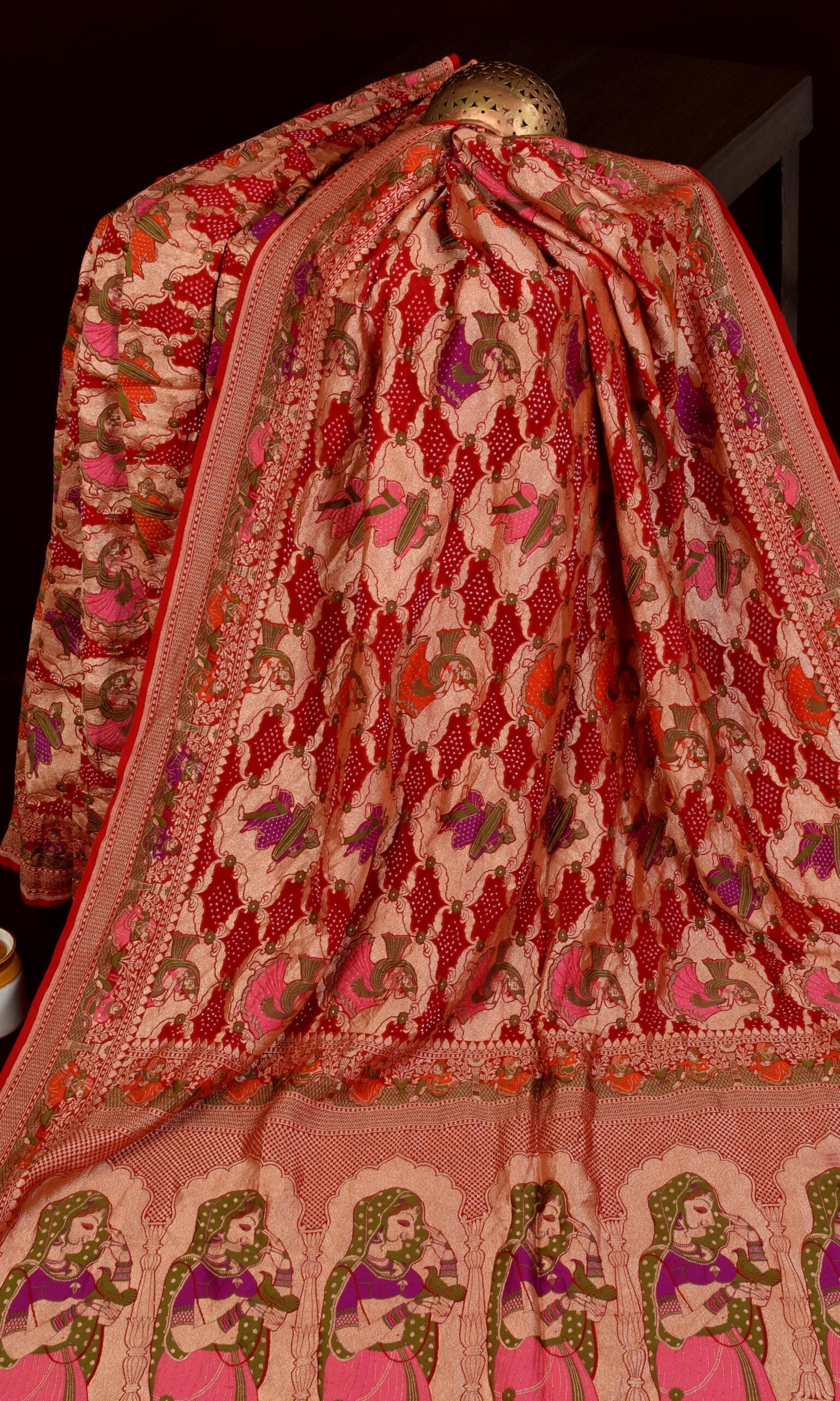 Banarasi Patola Weave Bandhani Saree