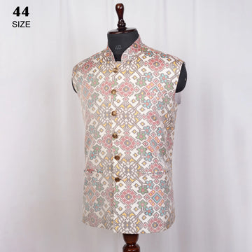 Nehru Jacket Single Ikat Patola