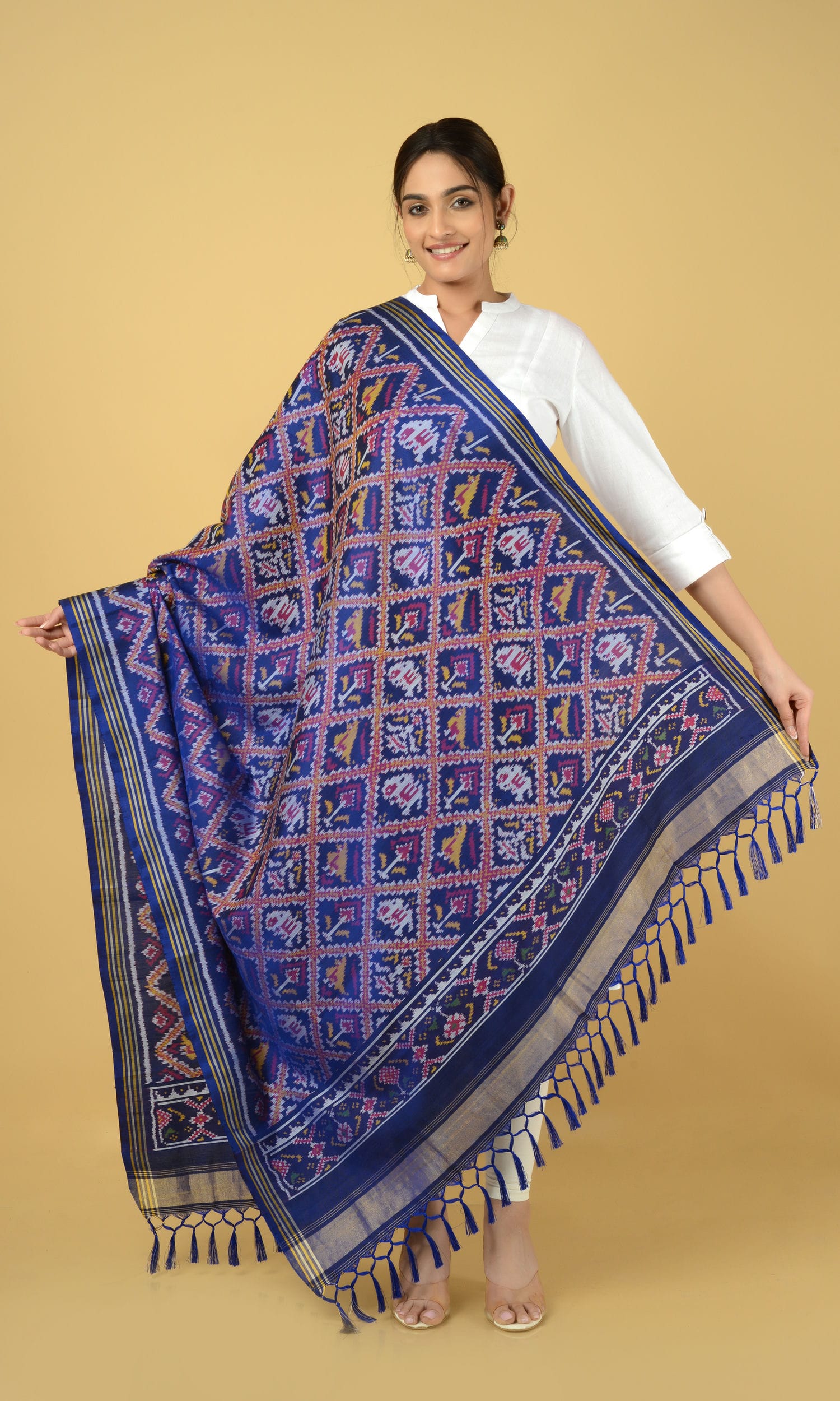 Single Ikat Patola Dupatta Nari Kunj