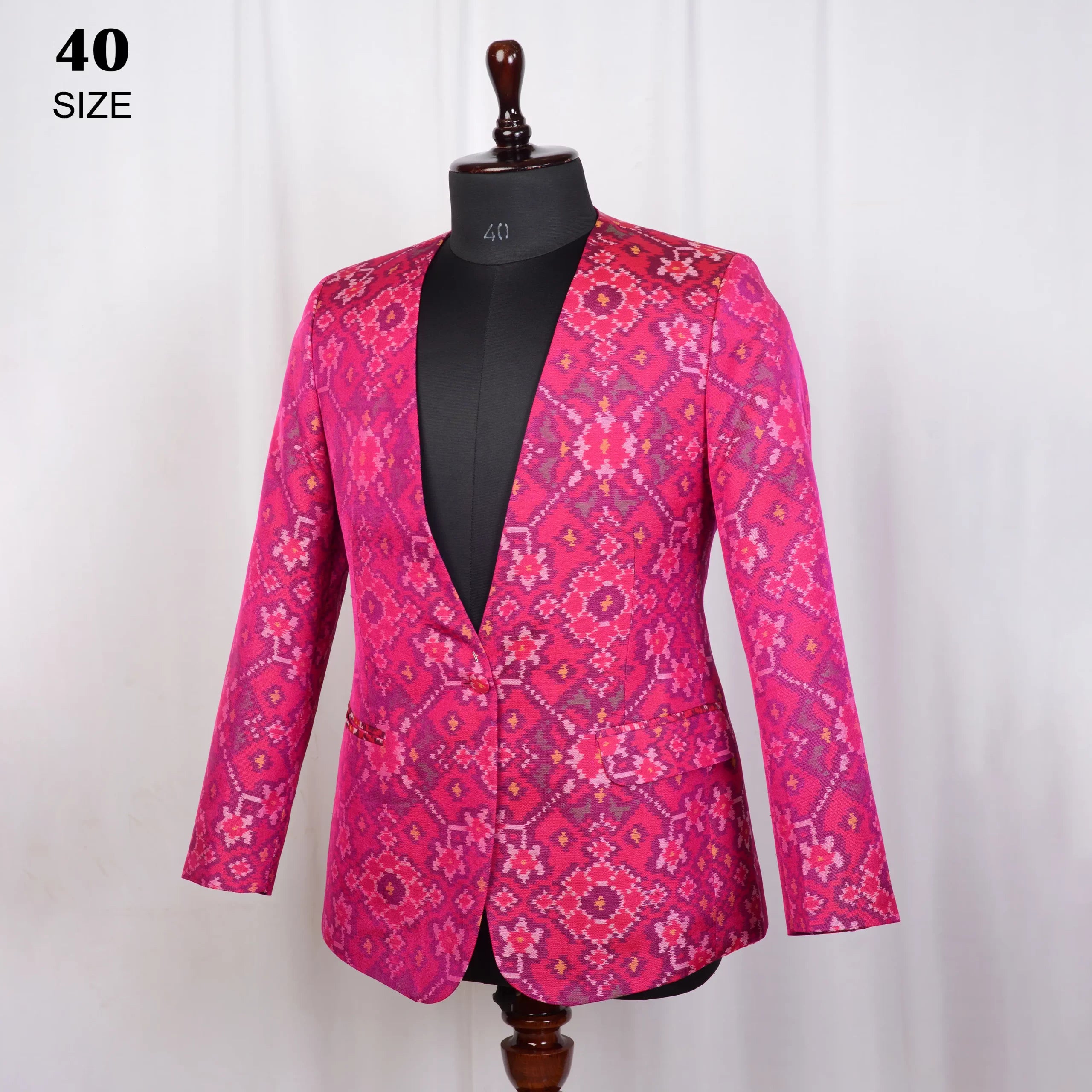 Women Blazer Single Ikat Patola