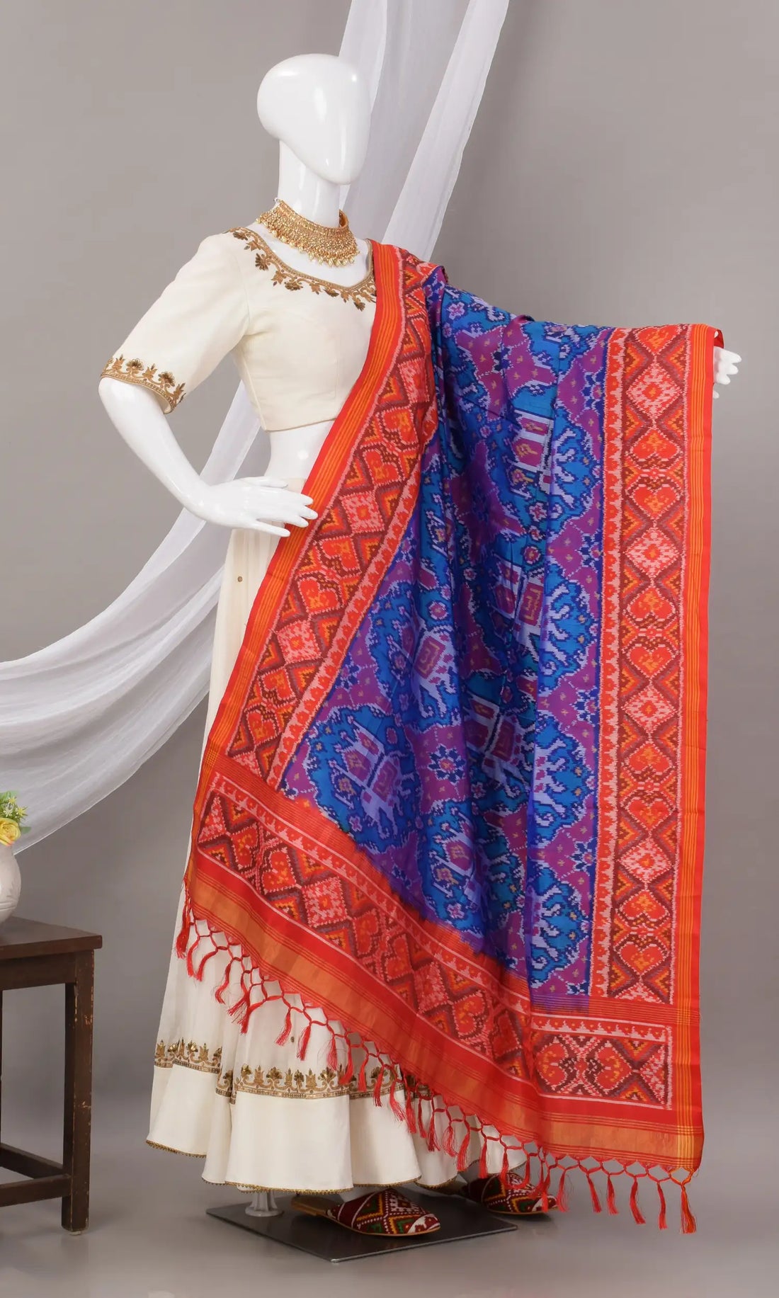 Single Ikat Patola Dupatta