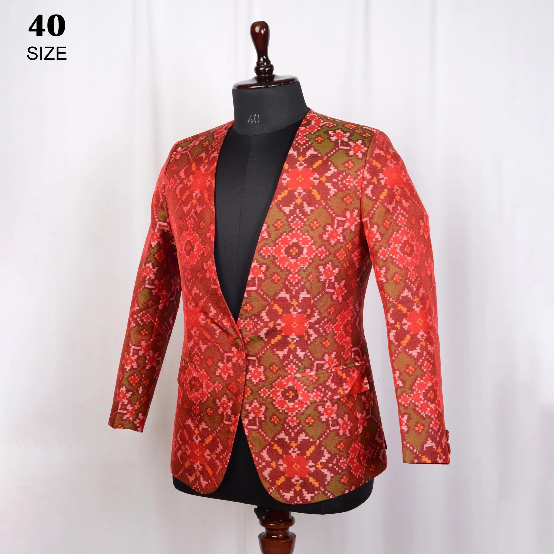 Women Blazer Single Ikat Patola