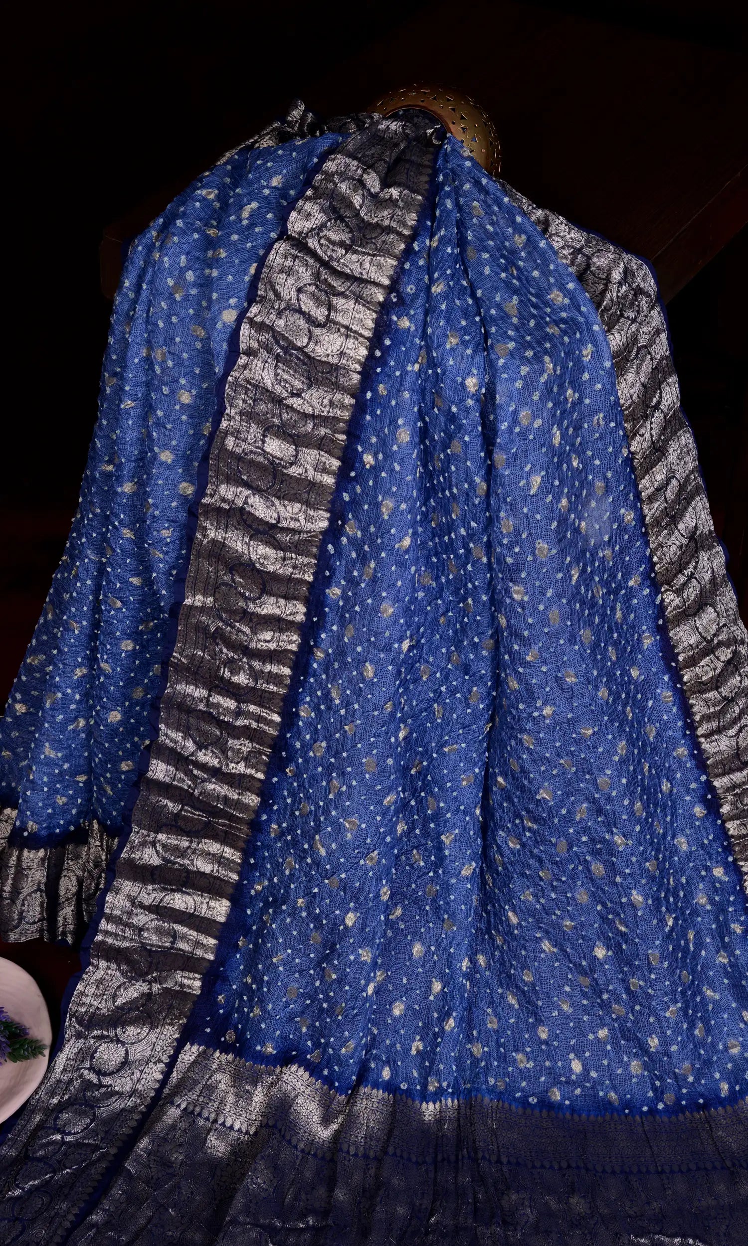 Kota Doriya Banarasi Weave Bandhani Saree