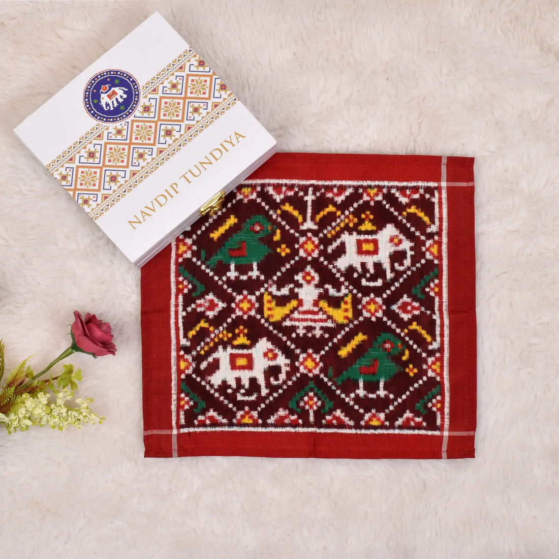 Double Ikat Pocket Square