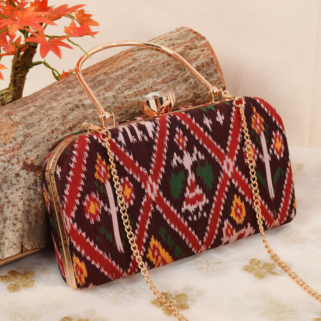 Twill Weave Patola Clutch