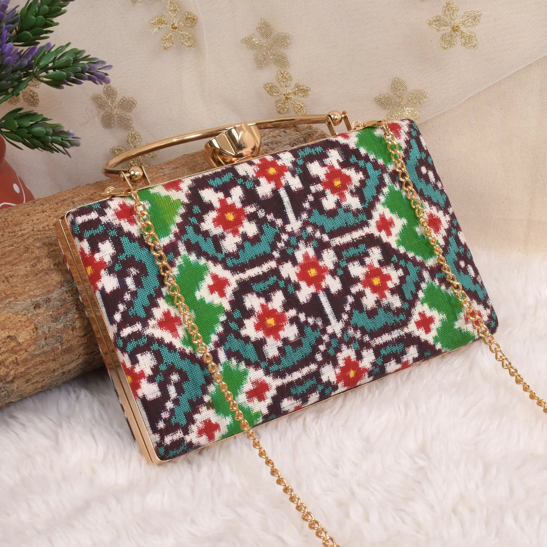 Double Ikat Patola Clutch