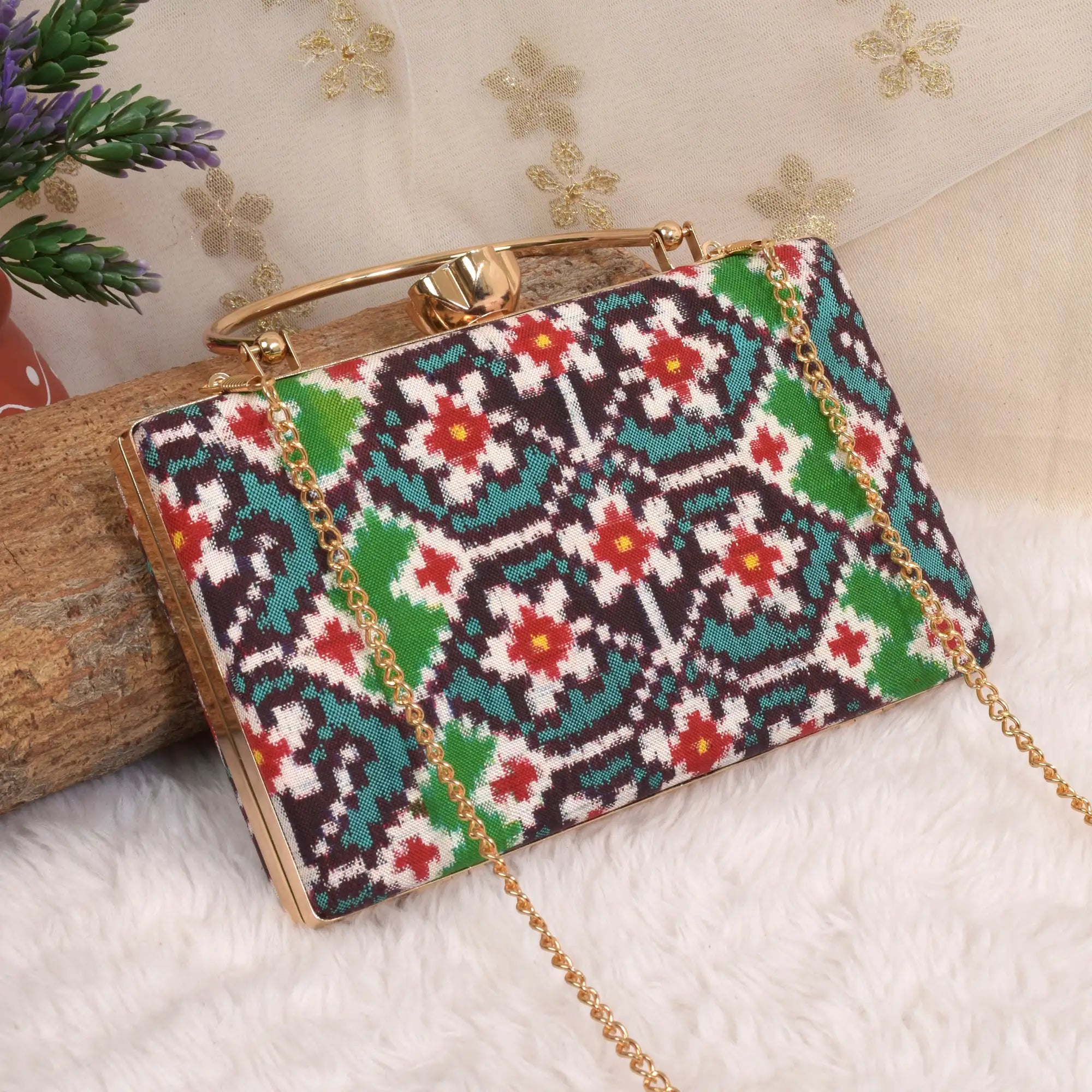 Double Ikat Patola Clutch