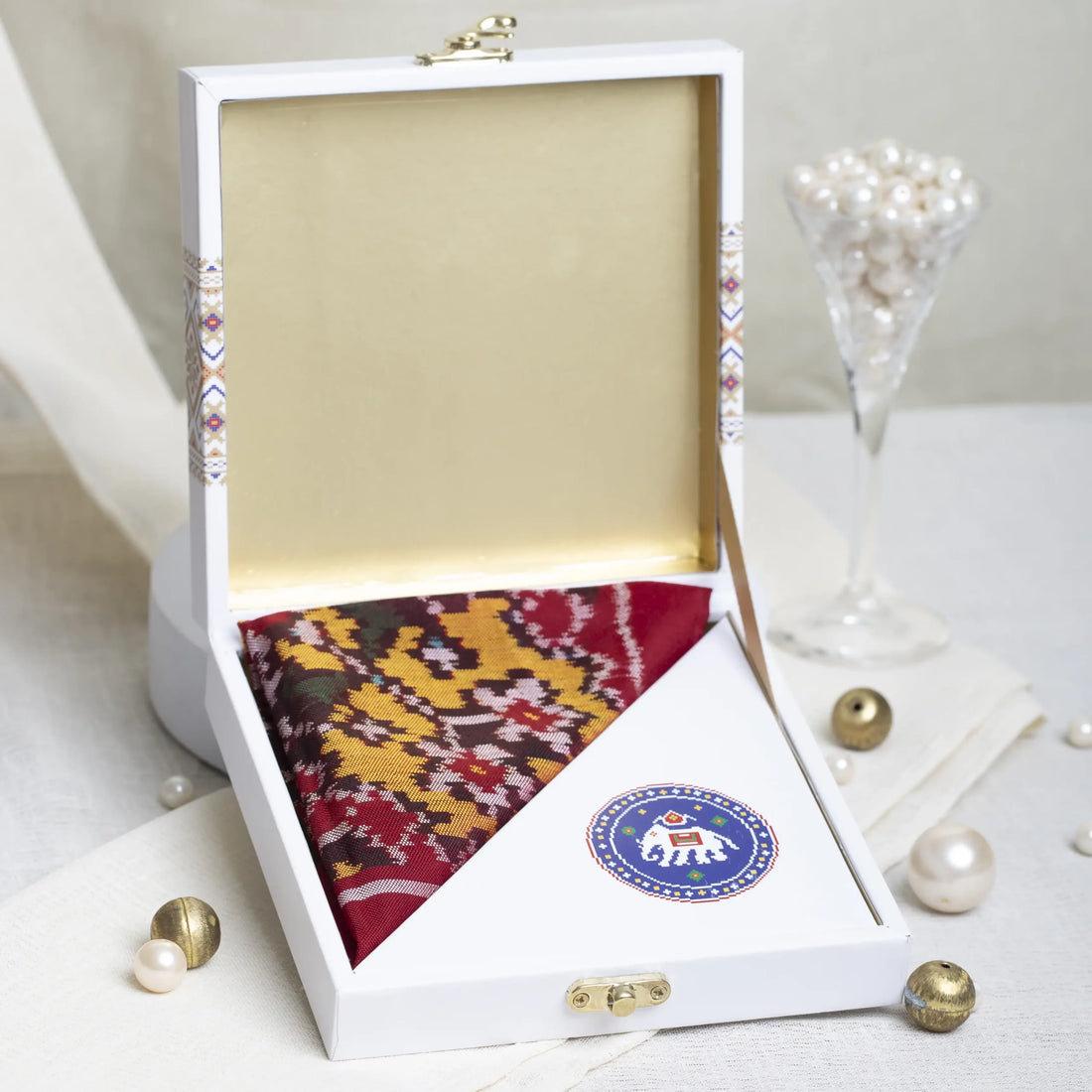 Single Ikat Pocket Square