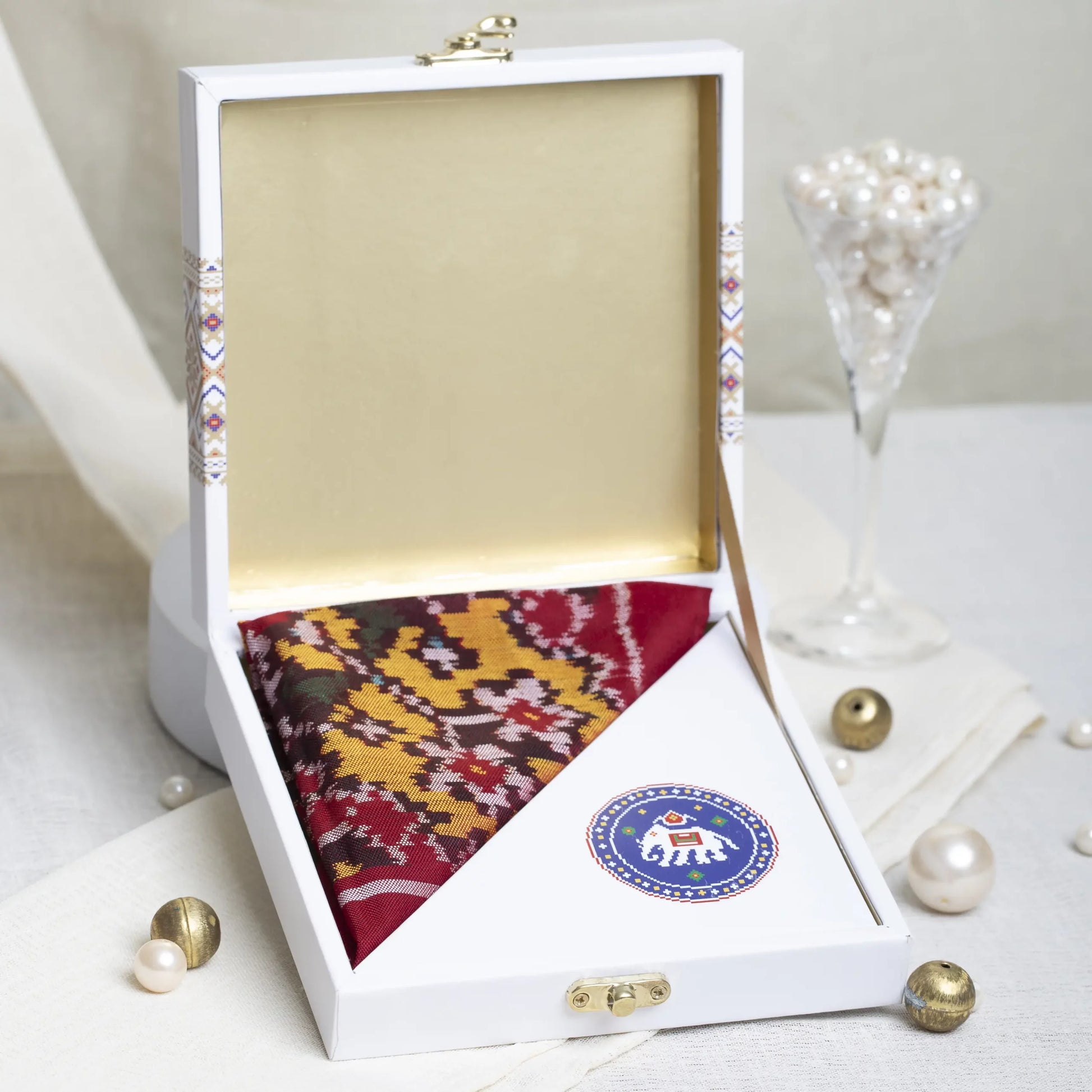 Single Ikat Pocket Square