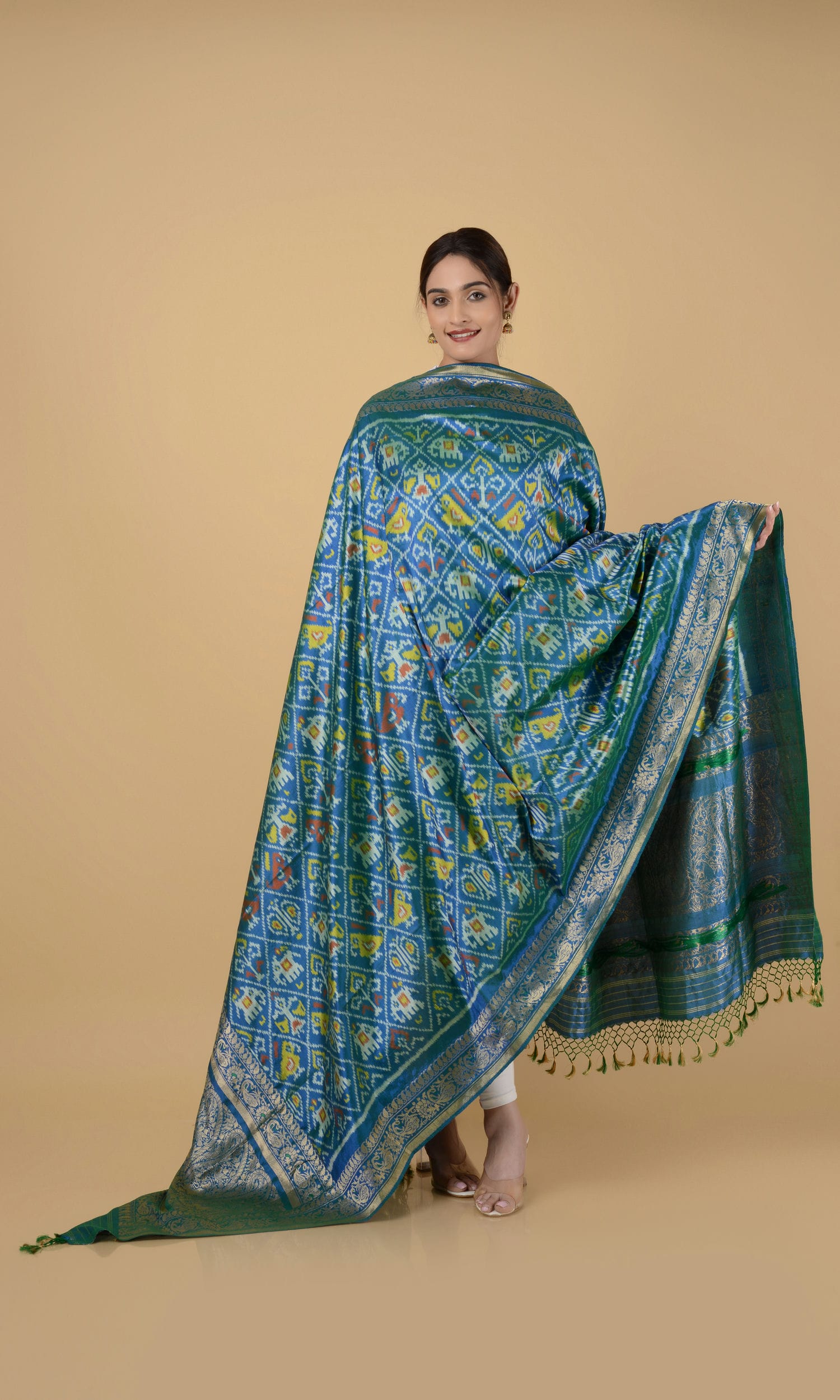 Banarasi Single Ikat Patola Dupatta Nari Kunj