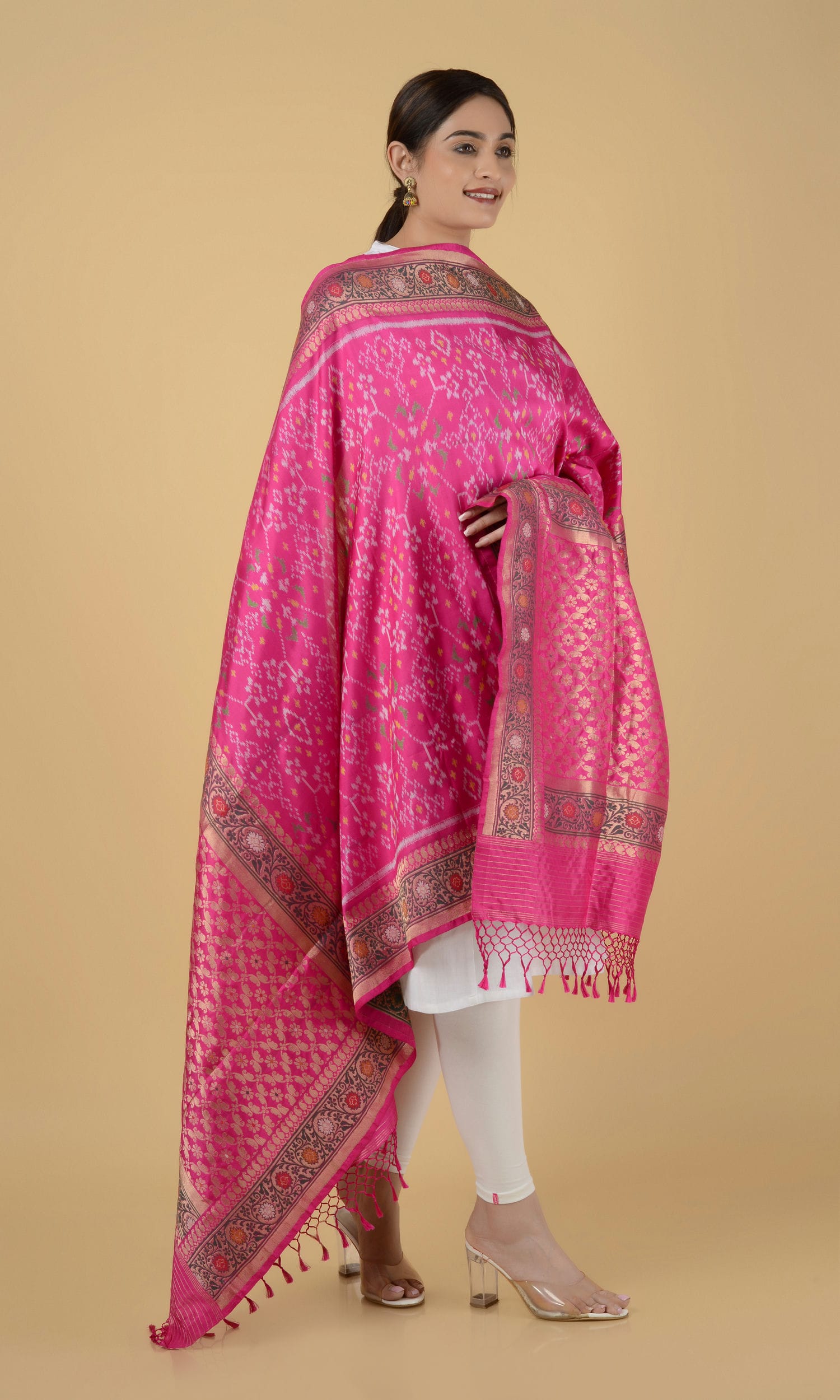 Banarasi Single Ikat Patola Dupatta Nau Ratan