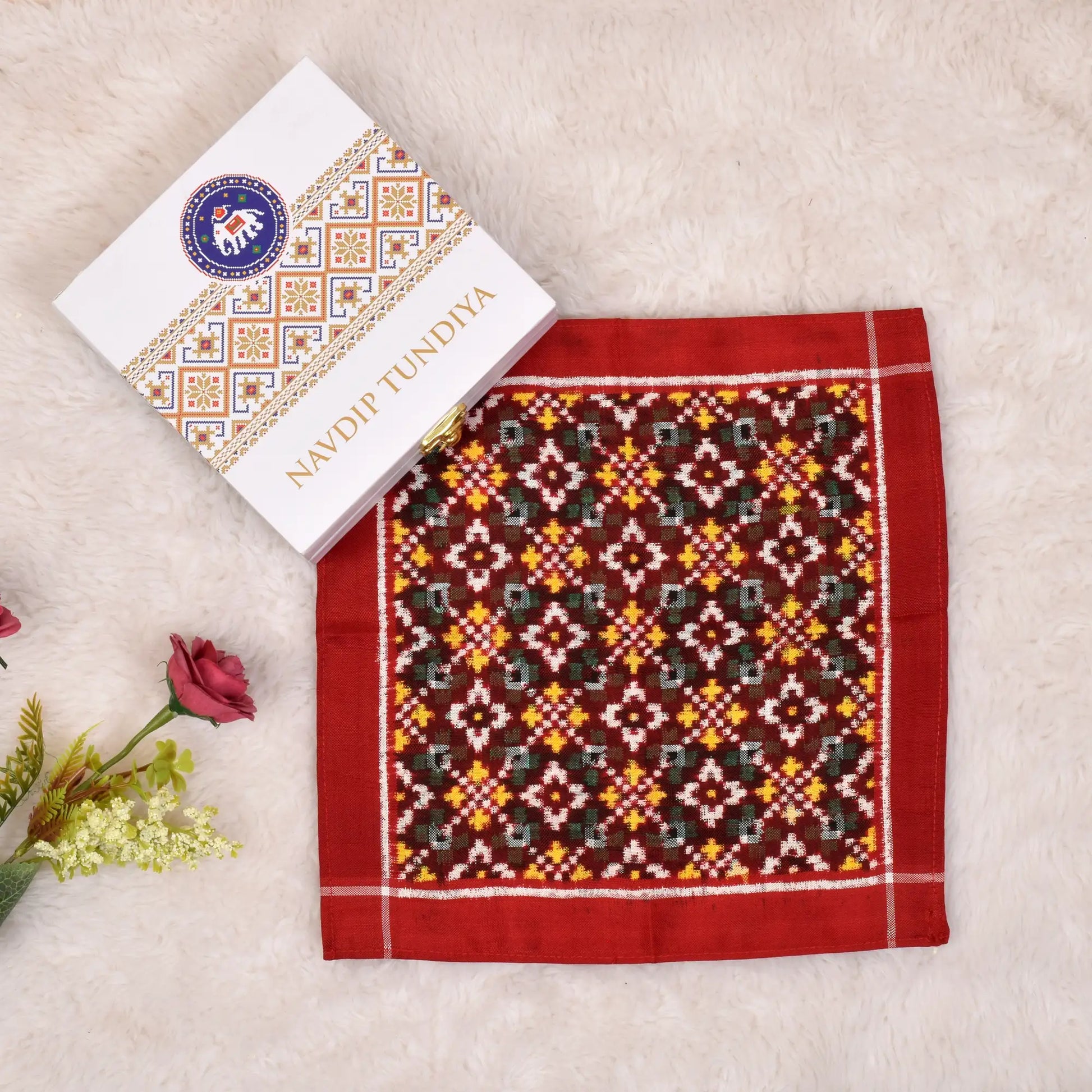 Double Ikat Pocket Square