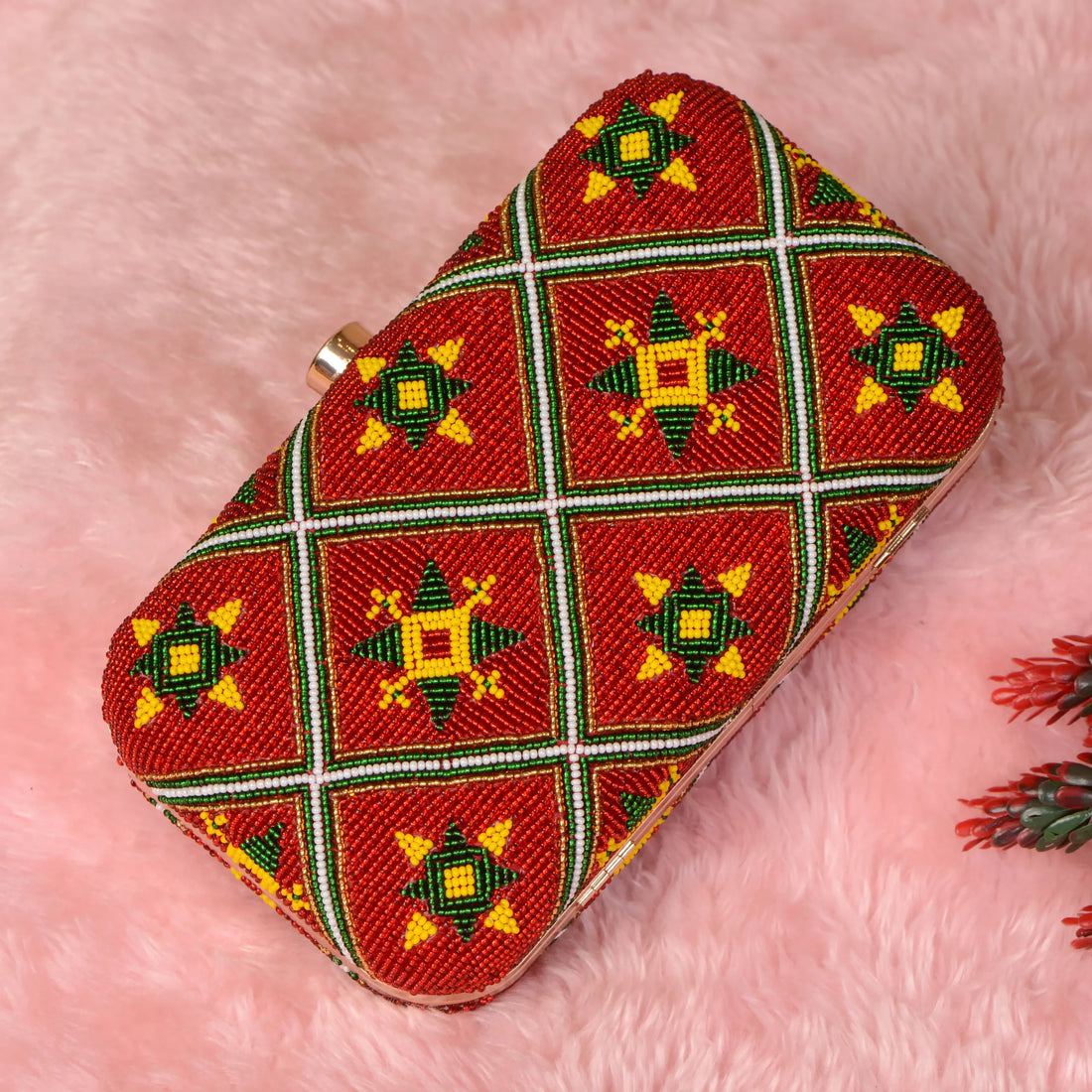 Patola Beaded Clutch