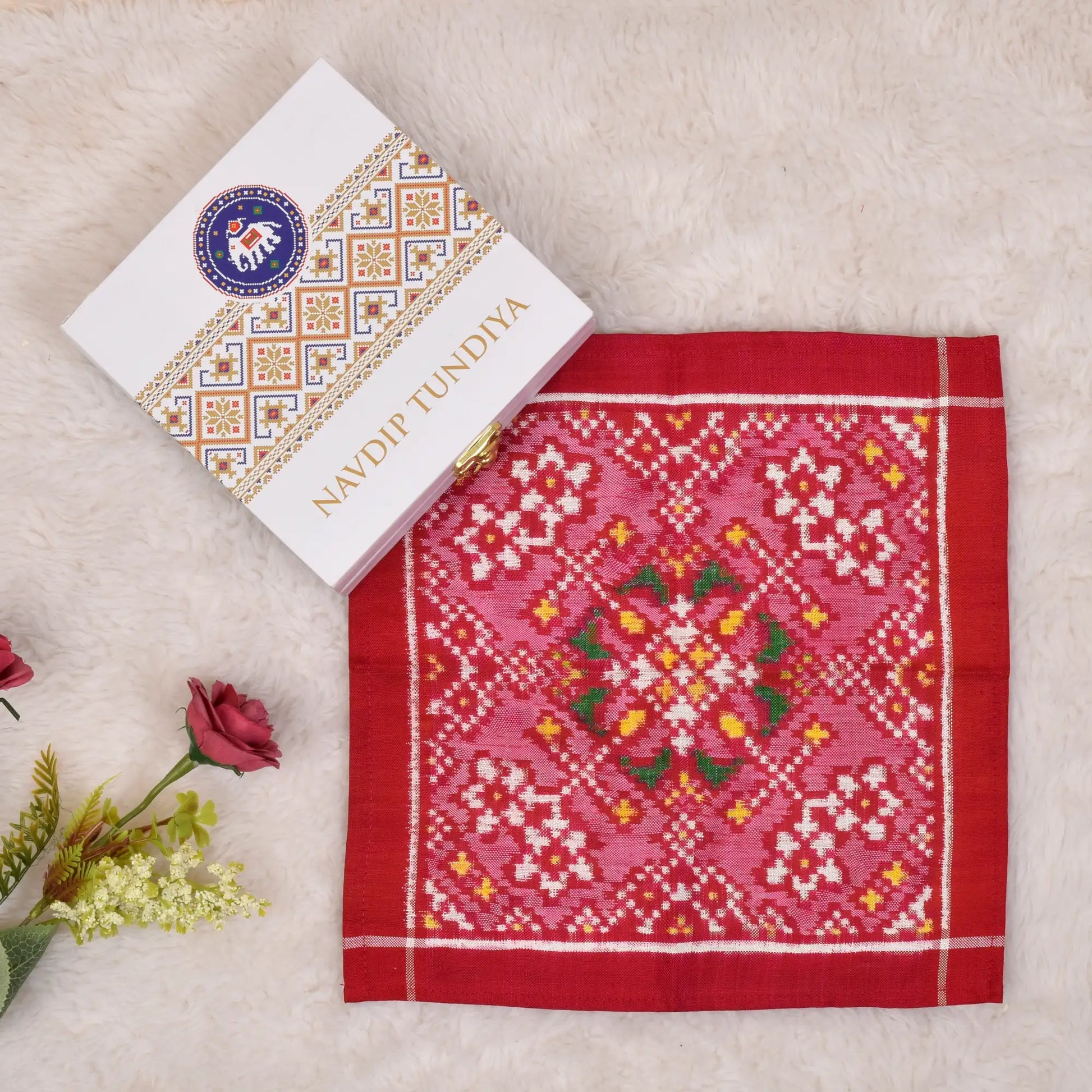 Double Ikat Pocket Square
