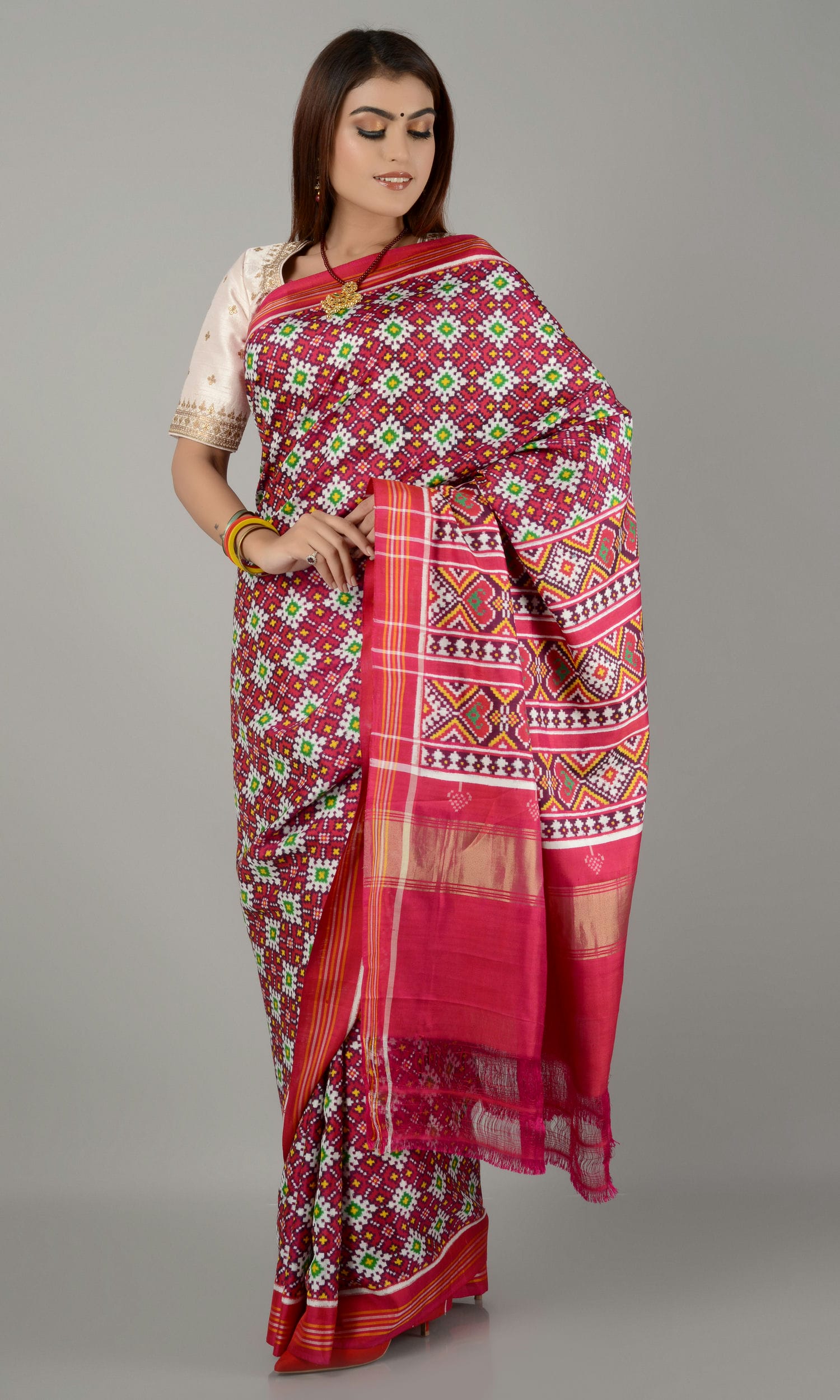 Double Ikat Patola Saree Chanda