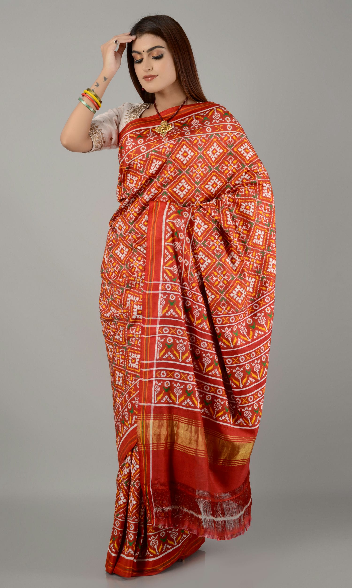 Double Ikat Patola Saree Chanda