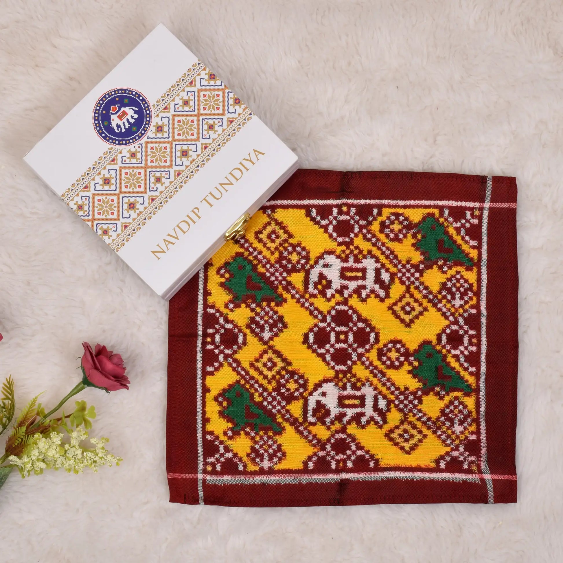 Double Ikat Pocket Square