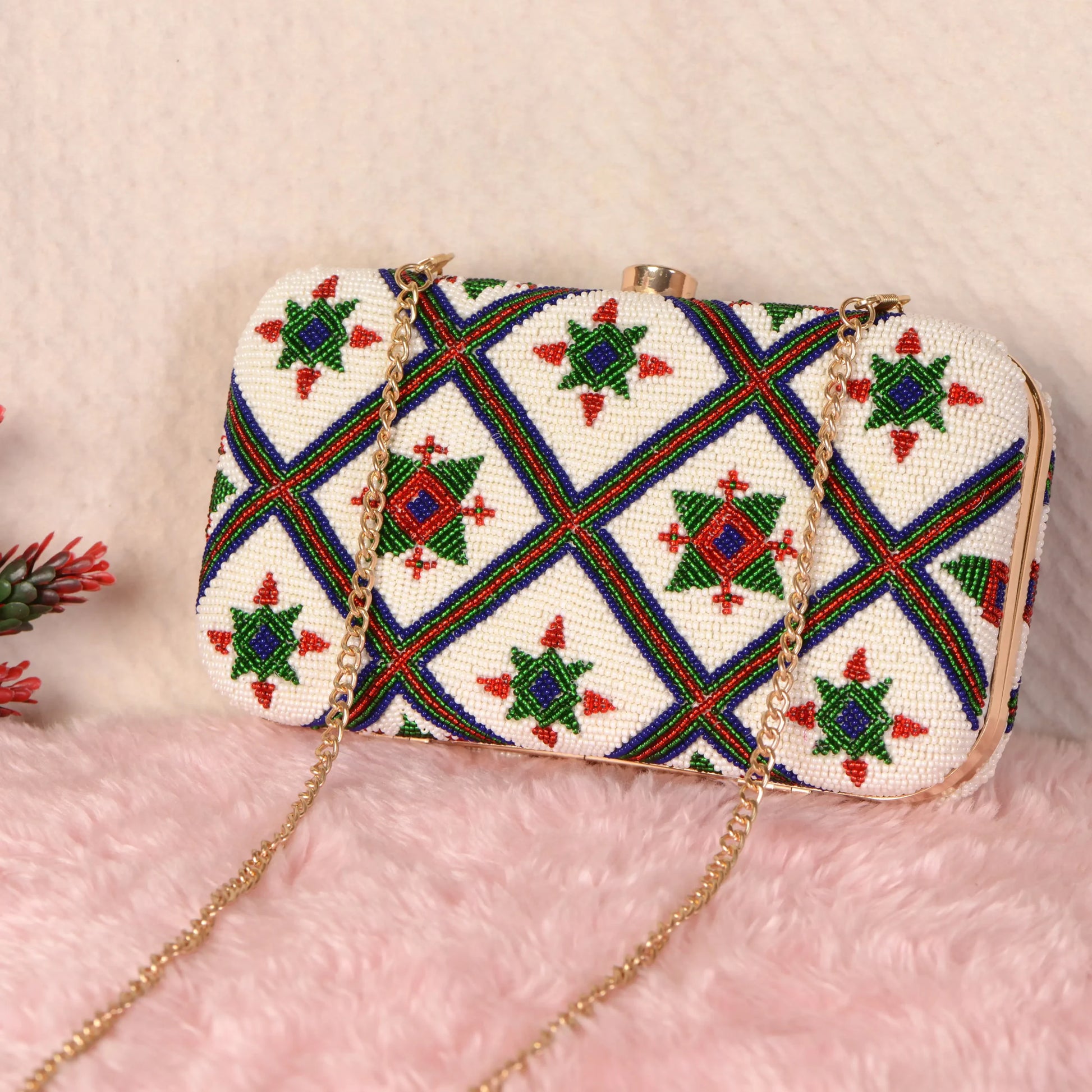 Patola Beaded Clutch