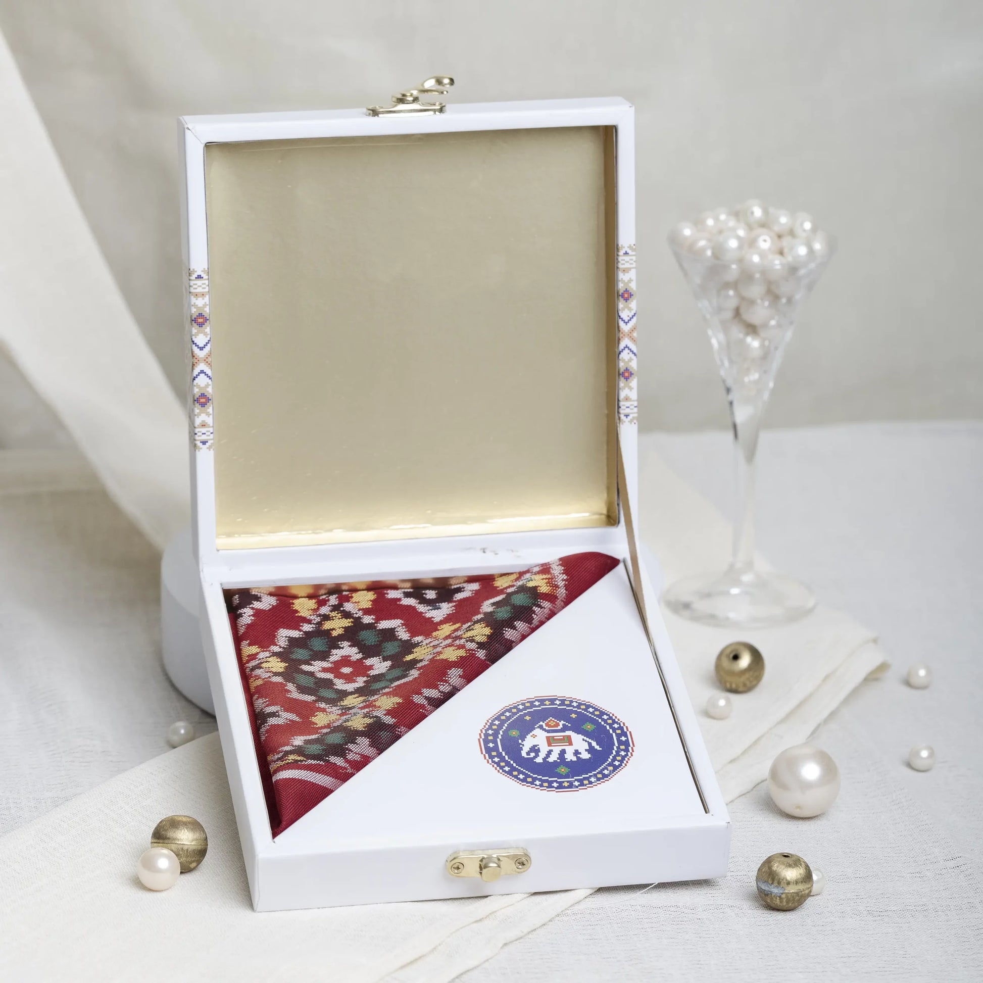 Single Ikat Pocket Square