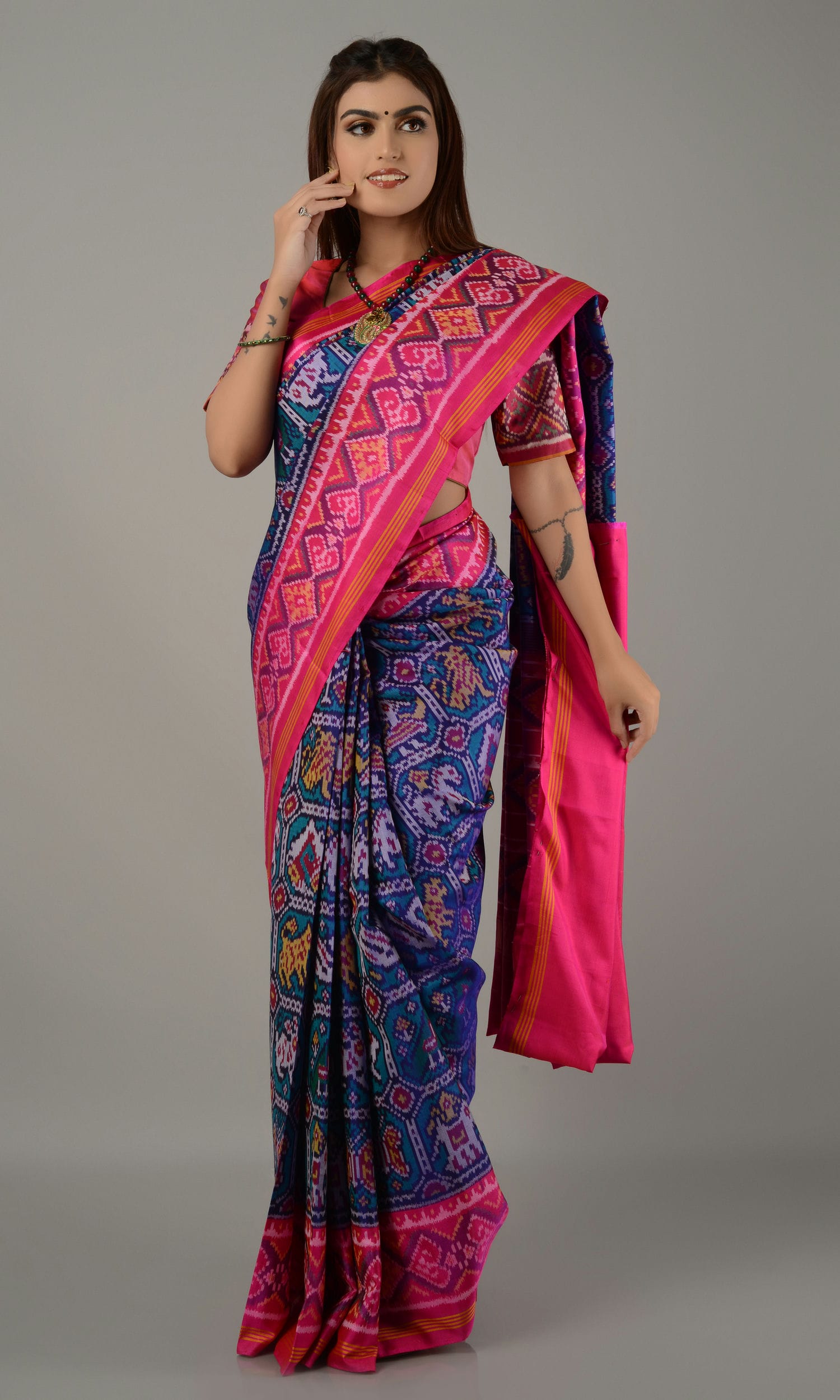 Single Ikat Patola Saree Patola Motifs